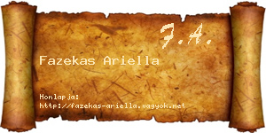 Fazekas Ariella névjegykártya